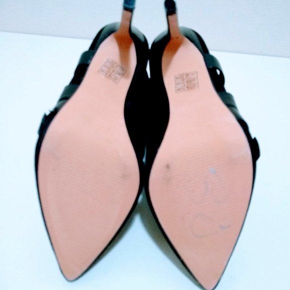 HP🌟 CATHERINE MALANDRINO POINTED STILETTO STRAP BOOTS SIZE 7.5 - Picture 9 of 13